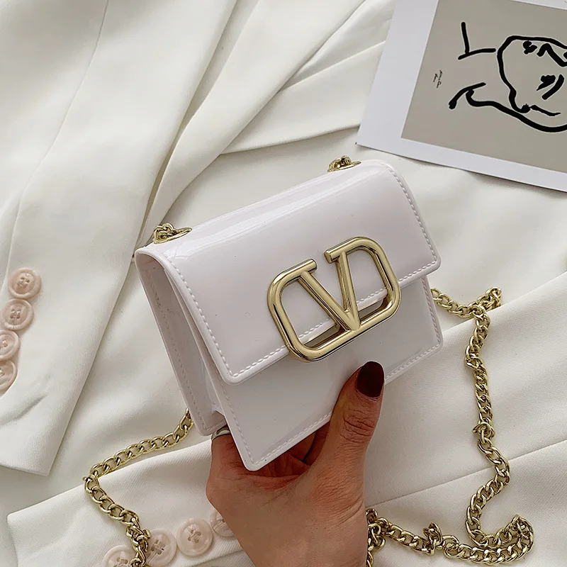 

Fashion Luxurious Fashion Womens Handbags French Chain Bag 2021 New Messenger Women's Solid Mini Shoulder Small Square Purses
