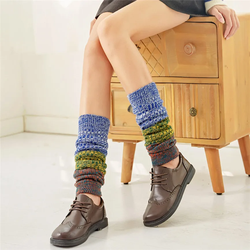 Женские гольфы выше колена длинные однотонные Гольфы теплые Нескользящие