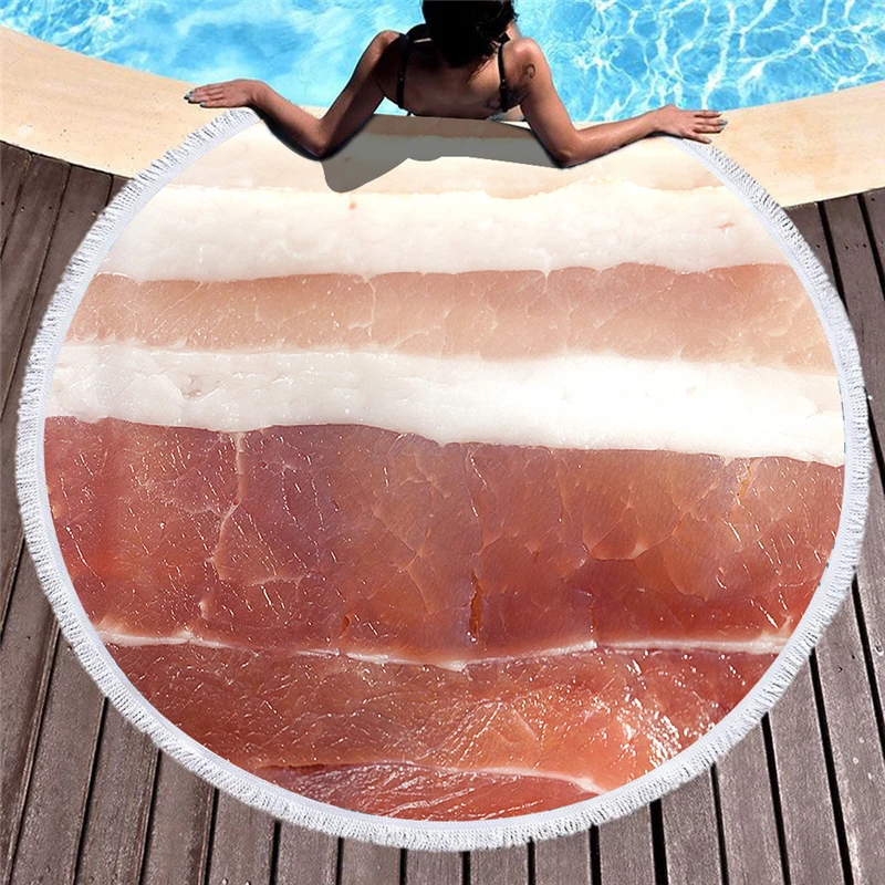 Круглое пляжное полотенце из микрофибры с принтом свиной свинки коврик для йоги