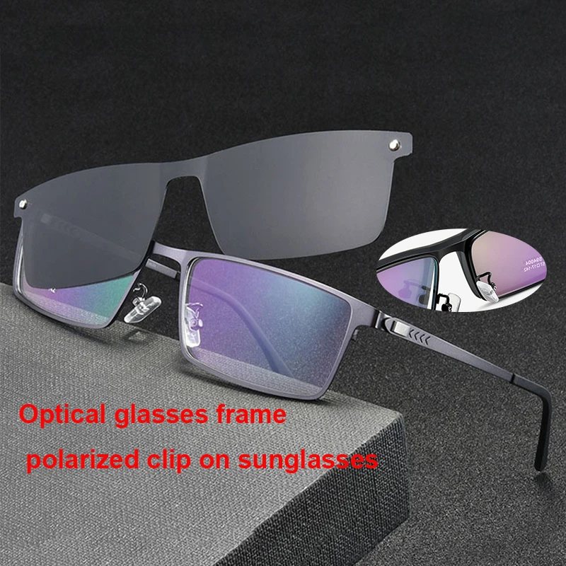 Мужские солнцезащитные очки в деловом стиле поляризационные с пружинными