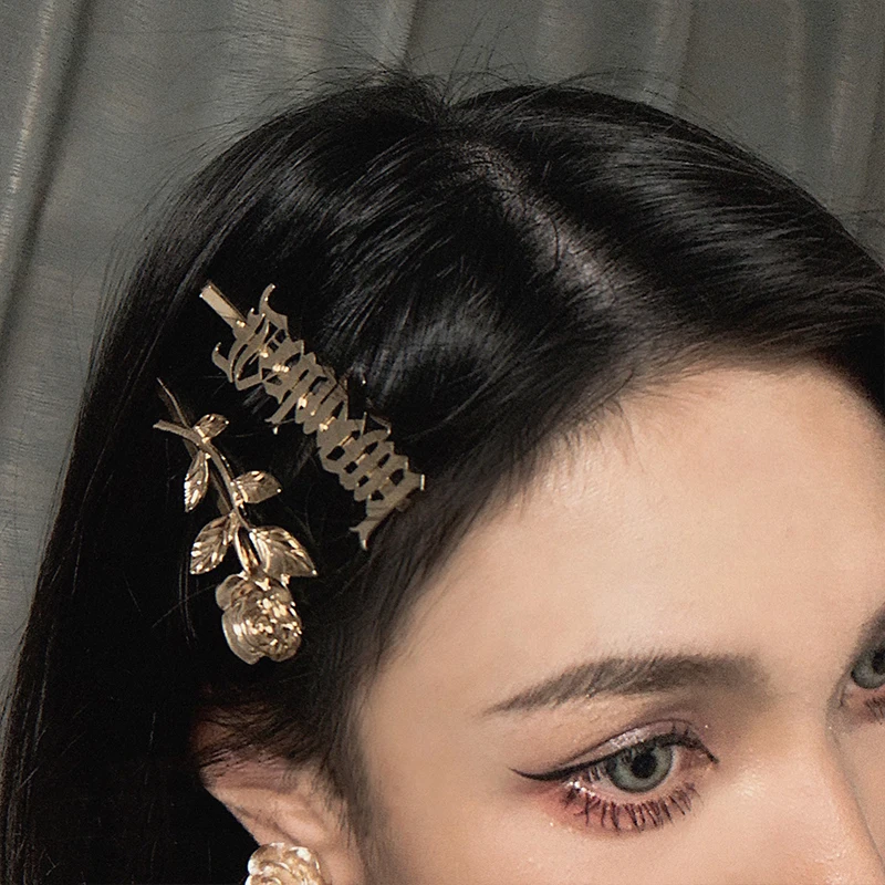 2 шт./компл. новые женские винтажные золотые Готические Заколки для волос в виде