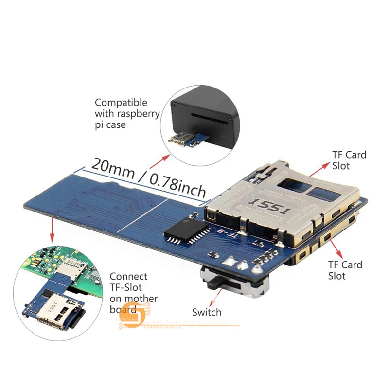 Raspberry Pi 3 двойной Системы адаптер карты памяти доска | 2 в 1 Dual TF Micro SD для Zero W|adapter for sd