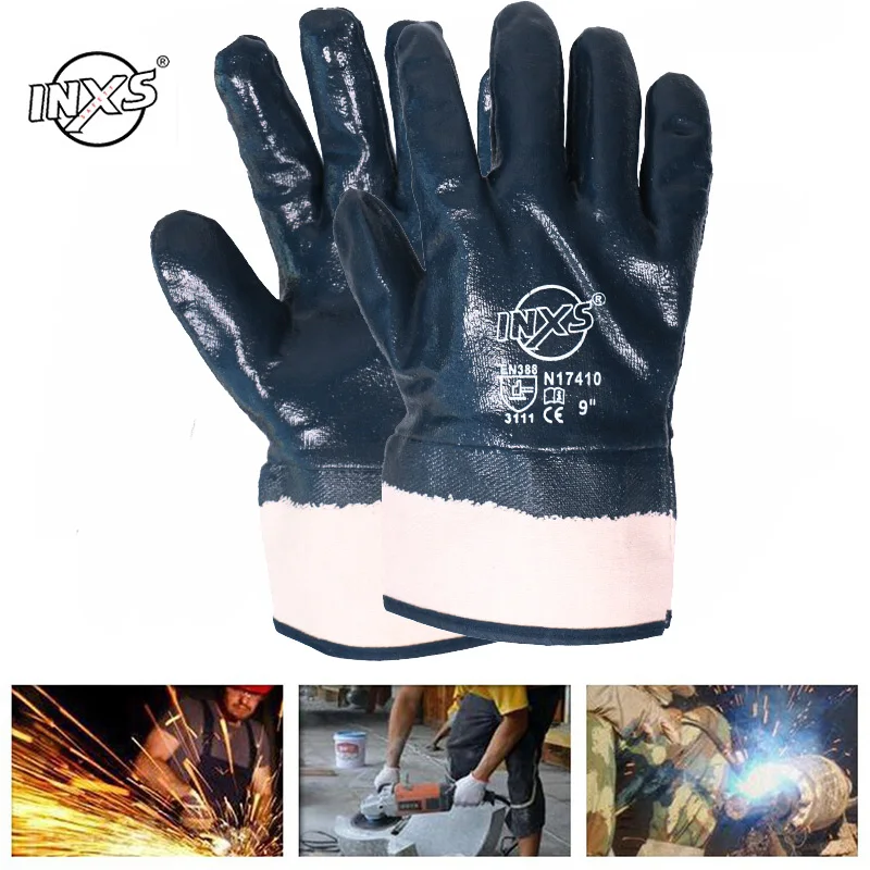 Car Repair Work gloves Nitrile Gloves Anti Abrasion Cut Resistant Safety Protective Electric Welding Soldering Metal | Безопасность и