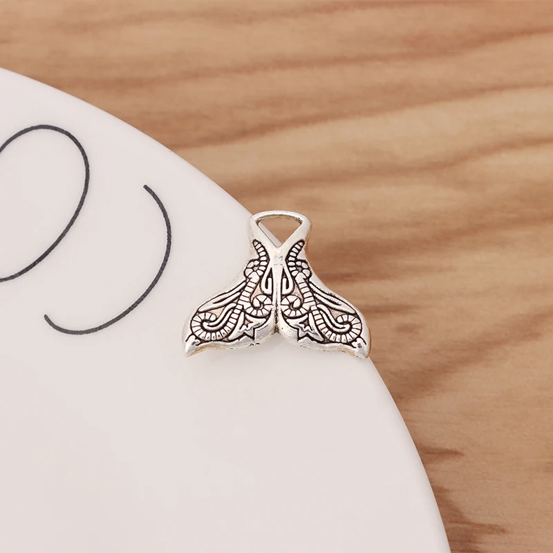 30 Pieces Whale Mermaid Tail Charms Pendants Beads for Necklace Bracelet DIY Jewellery Making Findings 21x17mm | Украшения и