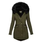 Модная парка, пальто, куртка, Женская Повседневная плотная зимняя однотонная приталенная Женская ветровка, пуховое пальто 5XL, размер #40