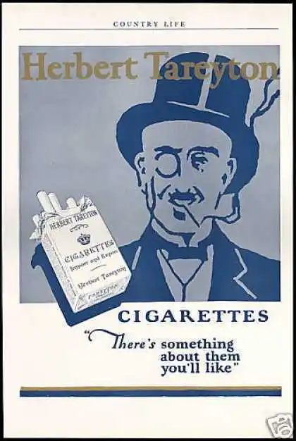 

Herbert Tareyton Cigarettes Top Hat Monocle (1927) METAL TIN SIGN POSTER PLAQUE