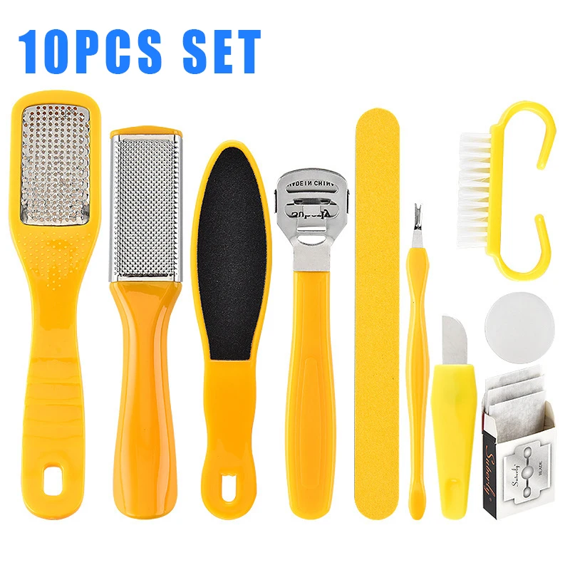 

10Pcs Pedicure Foot Rasp Feet File Dead Skin Callus Remover Scraper Skin Nail Care Tool Kit