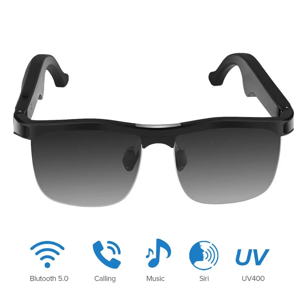 저렴한 무선 오디오 블루투스 선글라스, 오픈 이어 음악 헤드폰 BT5.0 핸즈프리 통화 편광 안경