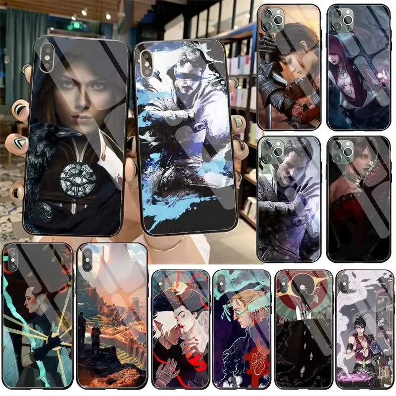 

KPUSAGRT Dragon Age Black Cell Phone Case Tempered Glass For iPhone 11 Pro XR XS MAX 8 X 7 6S 6 Plus SE 2020 case