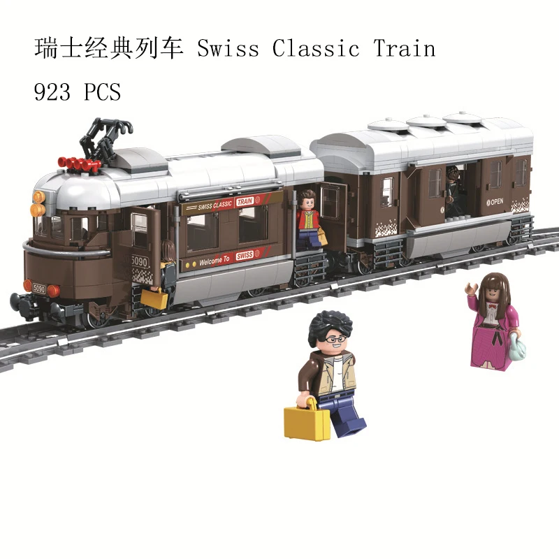 

City Train Building Blocks Toys Classic Steam Train Old Style Train Model Bricks Gift For Children Diy Railway Model Toy