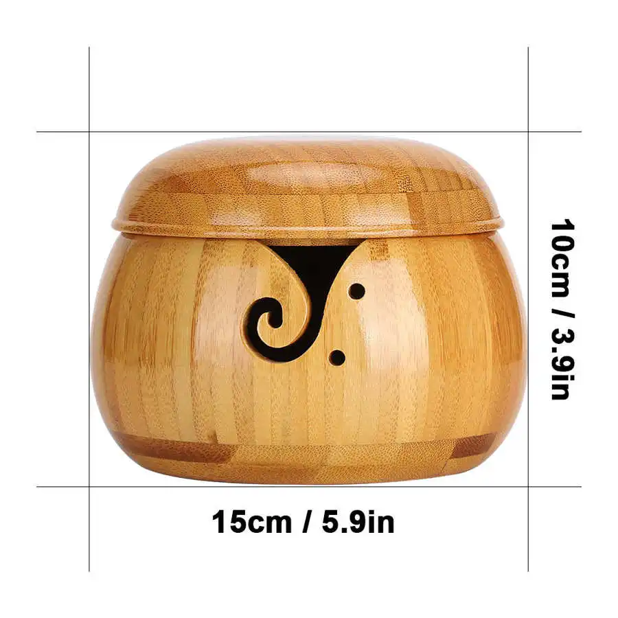 Бытовая деревянная чаша для вязания ручная работа подарок 6 дюймов декоративная