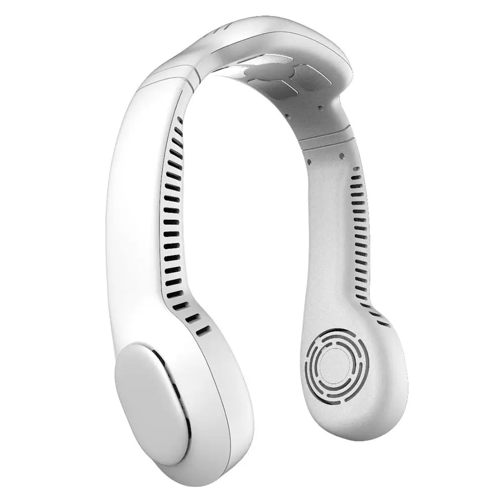 

Portable Multifunctional Lazy Hanging Neck Fan for Walking Hiking Climbing Fishing Hands Free Neck Fan Leafless Fan Cooling Fan