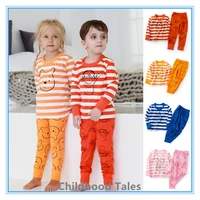 childrens long trousers suit boys and girls cotton spandex jersey underwear baby suit boneless stitching home clothes