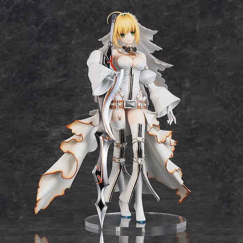 

26 Cm Fate/Stay Night White Dress Anime Doll SABRE Action Sexy Anime Doll Anime Fan Toy Anime Figure