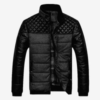patchwork designer jackets men outerwear winter business male leather jacket clothing brand mens jackets and coats 4xl