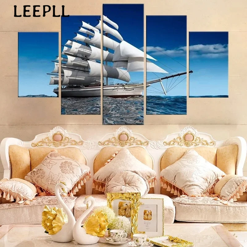 5 шт. настенное искусство на холсте картина морской пейзаж Дрифтинг по океану