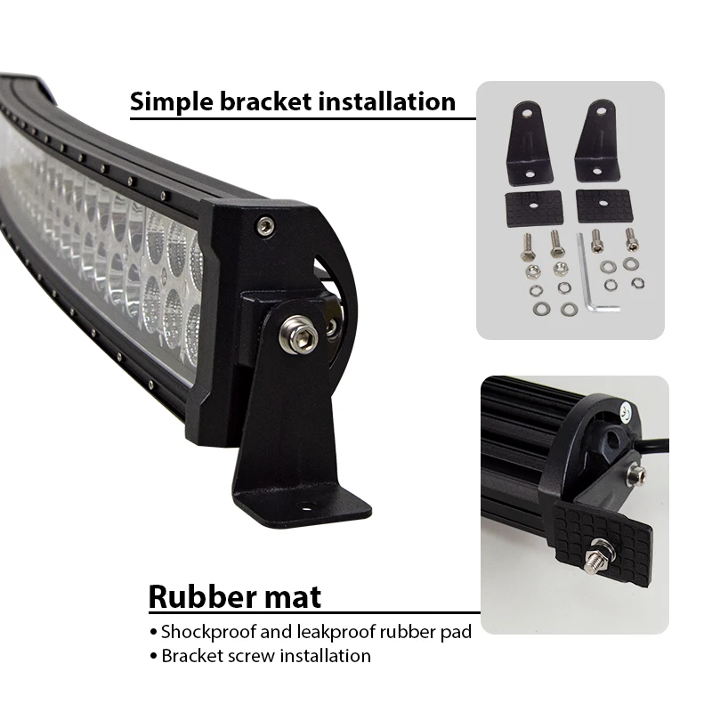 Противотуманные фары Willpower ультратонкая изогнутая светодиодная балка 22 дюйма 32 42