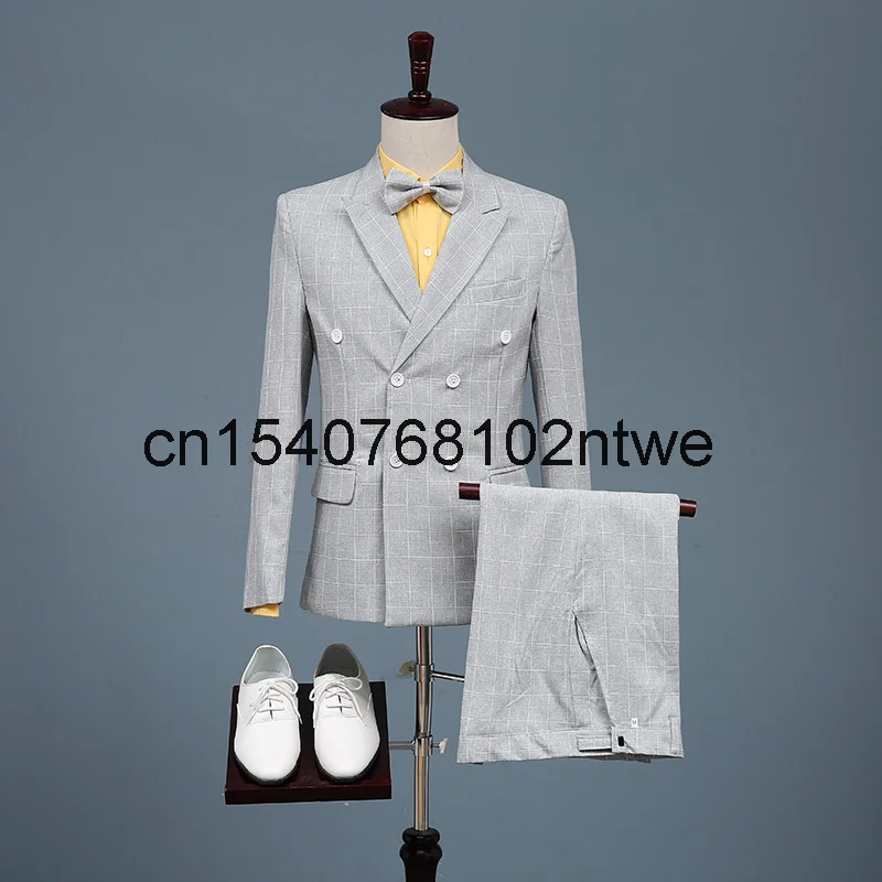 

Костюм в британском стиле Корейская версия красивый стиль нейтральный модный тонкий костюм для шоу одежда для банкетов и выступлений