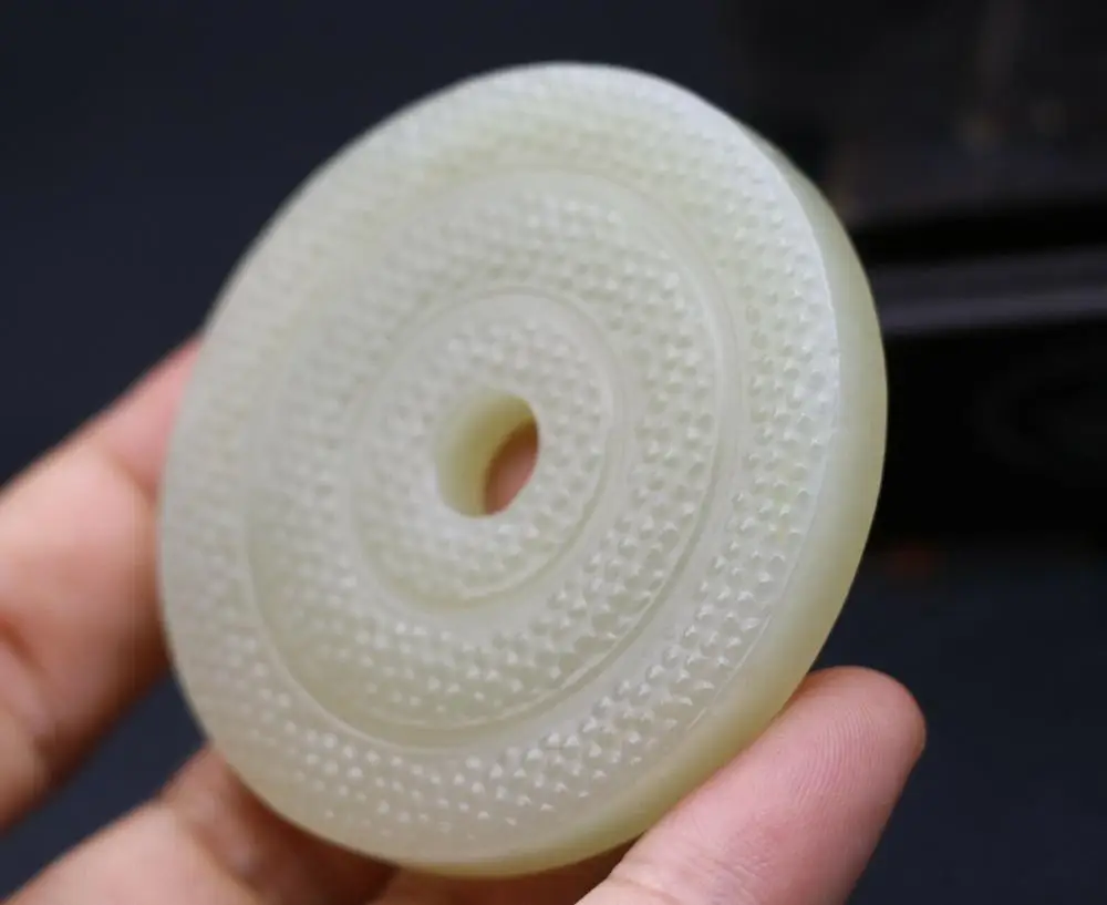 Большое сокровище талисман Королевский китайский Хотан нефрит бутон вены Би