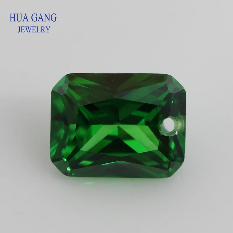 

Single Hole AAAAA Octangle Shape Green Cubic Zirconia Stone For Jewelry Making Size 4x6~8x10mm High Quality CZ