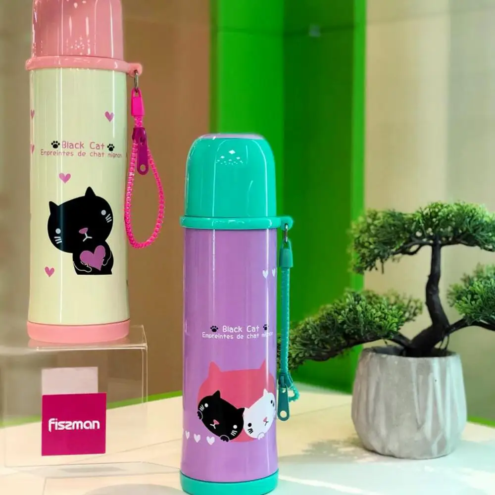 FISSMAN Cartoon Vacuum Bottle 360ml-480ml Double Wall Stainless Steel Women Kids Thermos Flask | Дом и сад