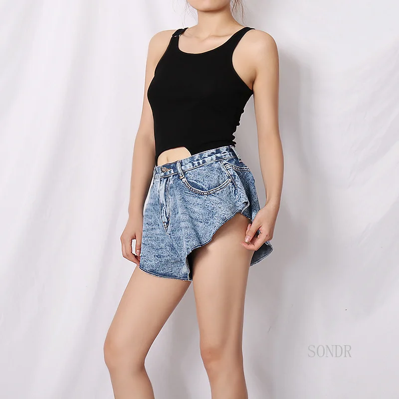 Пикантные джинсовые шорты винтажные микро-шорты Клубная одежда широкие размером