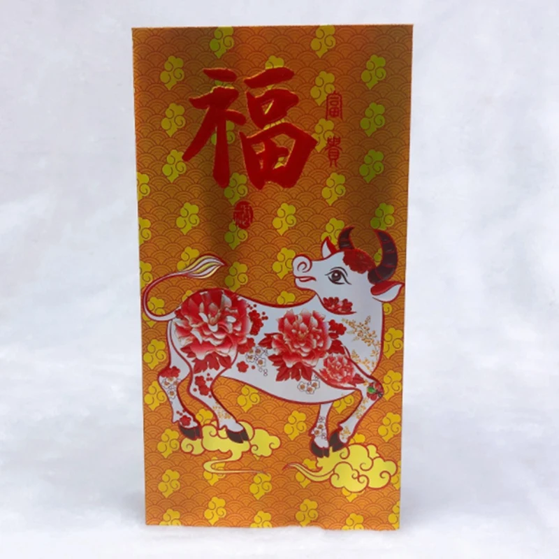 

New Year of the Ox Red Envelopes Chinese New Year Creative Upscale Sense of Quality Chinese Festival Gift, 40PCS