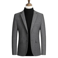 2021 high quality men slim fit office blazer jacket top wool suit fashion mens suit jacket coat casual business male suit coat