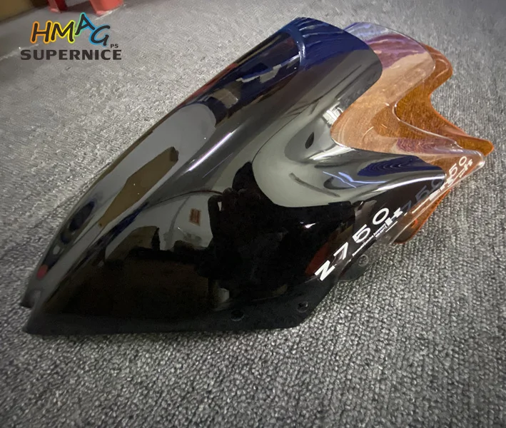 

Orange Motorcycle Windscreen For Kawasaki Z750 Z750R Windshield Wind Deflectors 2007 08 09 10 11 2012