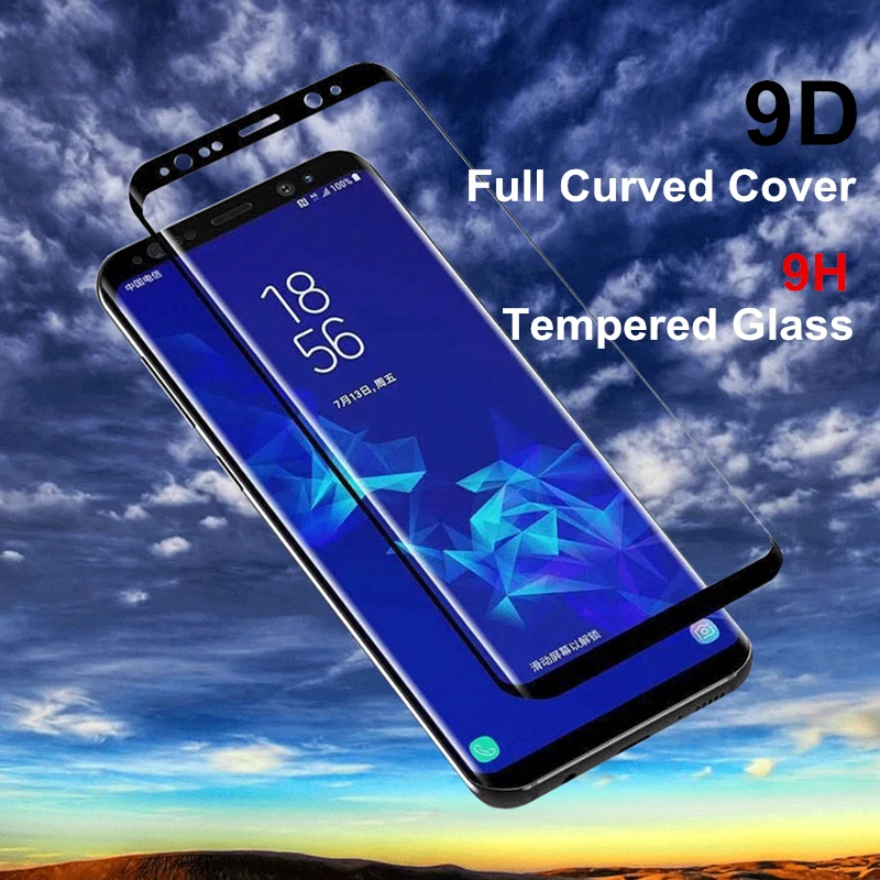 Закаленное стекло пленка для samsung Galaxy Note 8 9 S9 S8 Plus S7 Edge 9D полный закругленный протектор экрана для samsung A6 A8 Plus