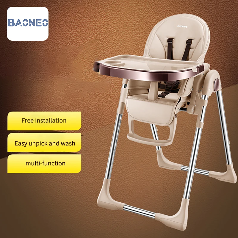 

Для младенцев стульчик для кормления обеденный детский стул для кормления кресло сиденье с колесо подачи сиденье складной Портативный мяг...