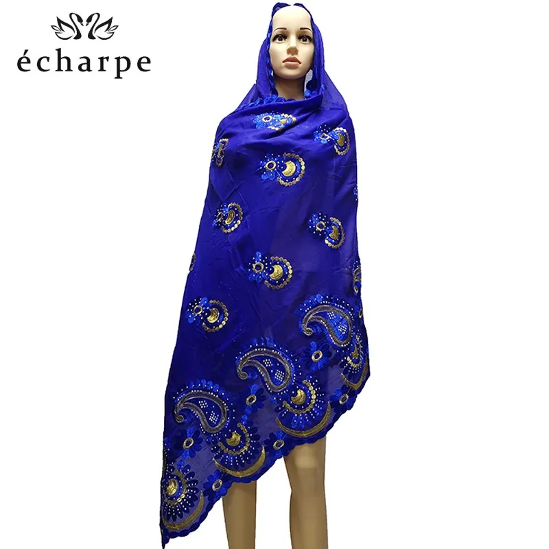 Новинка Африканский женский шарф из 100% хлопка Женский хиджаб шарфы большого