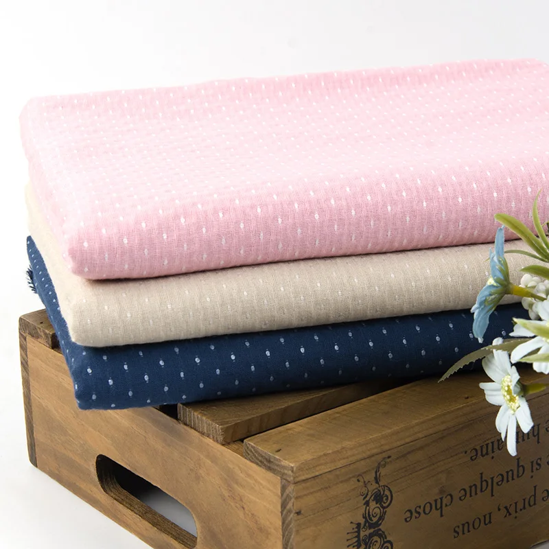 Жаккардовый хлопчатобумажная ткань в горошек швейный материал для платья