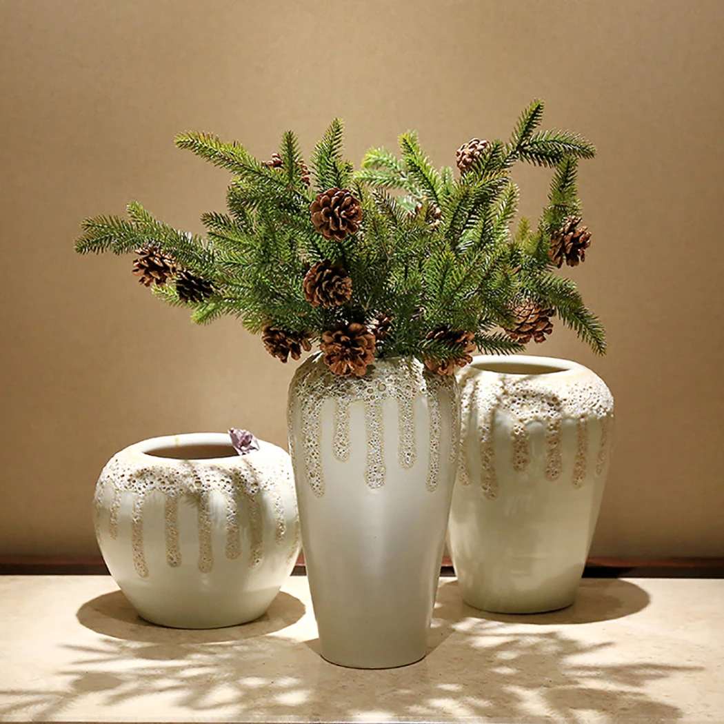 Искусственная Цветочная подделка растения сосновые ветки Рождественская елка для украшения для рождественской вечеринки елочные украшения детский подарок