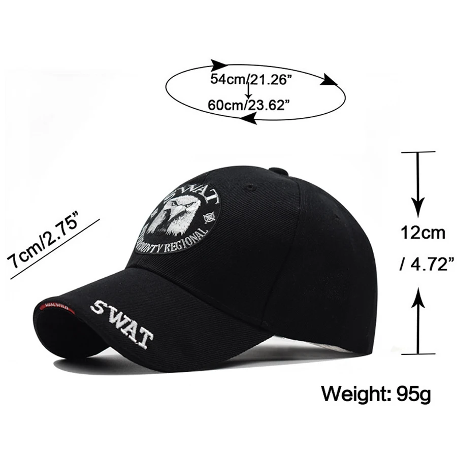Кепка SWAT в армейском стиле для мужчин и женщин бейсболка с вышивкой орла черном