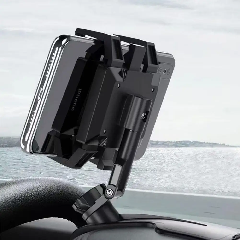 1200 degree dashboard car phone stands universal rotatable mobile phone holder in car rearview mirror gps navigation bracket free global shipping