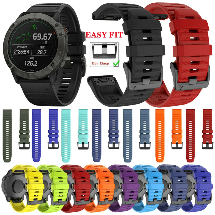 

22MM QuickFit Watchband Strap for Garmin Forerunner 945 935 Easyfit Silicone Wrist Strap For Garmin Fenix 6 6 Pro Fenix 5 5Plus