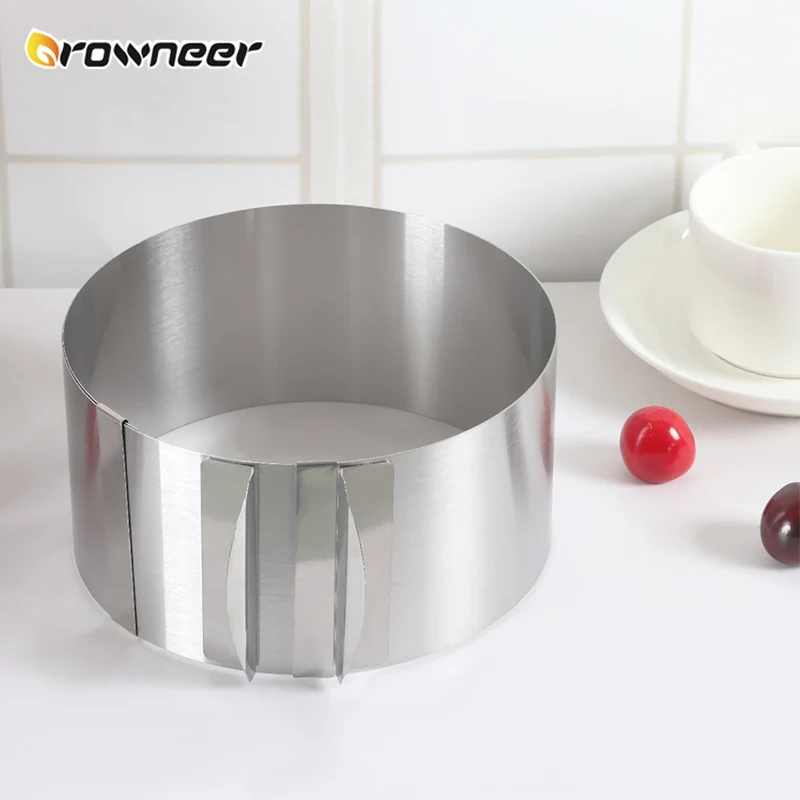 

Adjustable Stainless Steel Cake Mold Cookie Fondant Mousse Ring Baking Tool Cake Mould pastry accessories Cake Decorating Tools