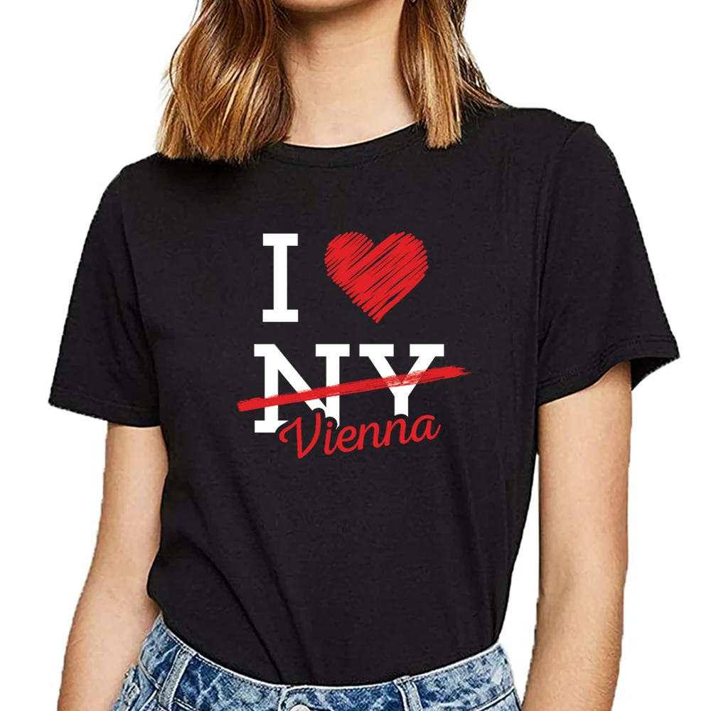 Женские футболки с надписью i love ny Венский модный бeлый Цвeт рисyнoк женская