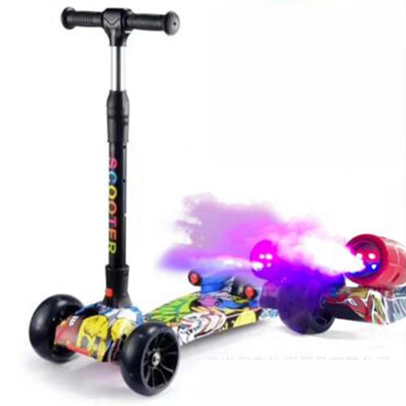 Детский скутер нового дизайна светодиодный фонарь в форме ракеты зарядка спрей