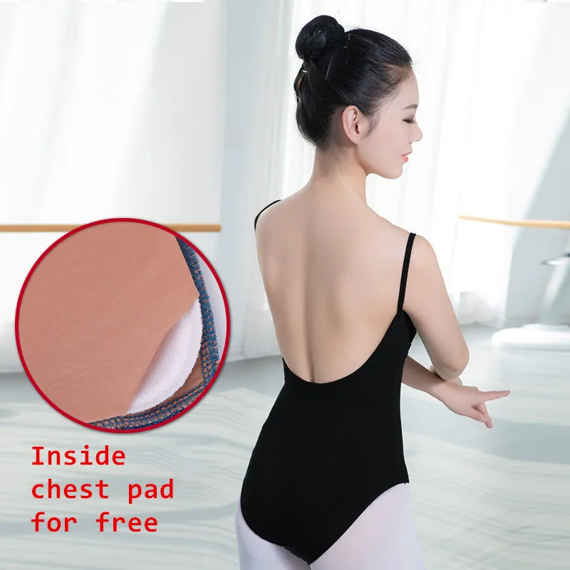 Black(only leotard) Балетная Одежда для танцев балетные трико для женщин черные балетные танцевальные костюмы для взрослых танцевальная одежда профессиональная гимнастика трико - Цвет: Black(only leotard)