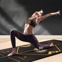 18306805mm natural rubber yoga mat with position line non slip carpet mat for beginner environmental fitness gymnastics mats