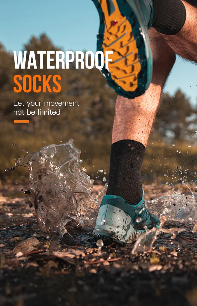 AONIJIE одна пара E4821 уличные спортивные водонепроницаемые носки бамбуковое волокно