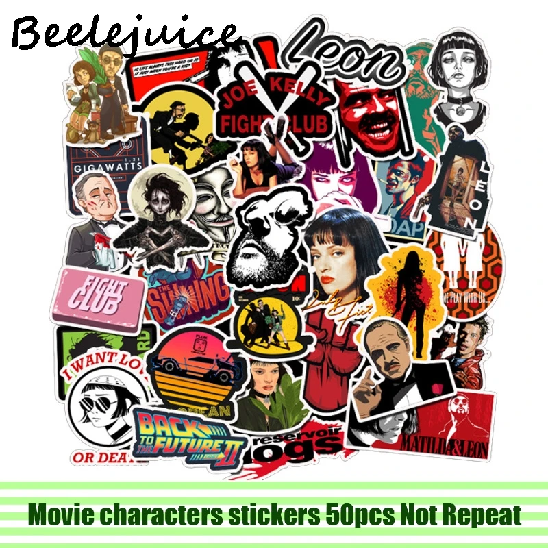 

50pcs Movie characters stickers pasters characters anime movie funny decals scrapbooking diy phone laptop waterproof decorations