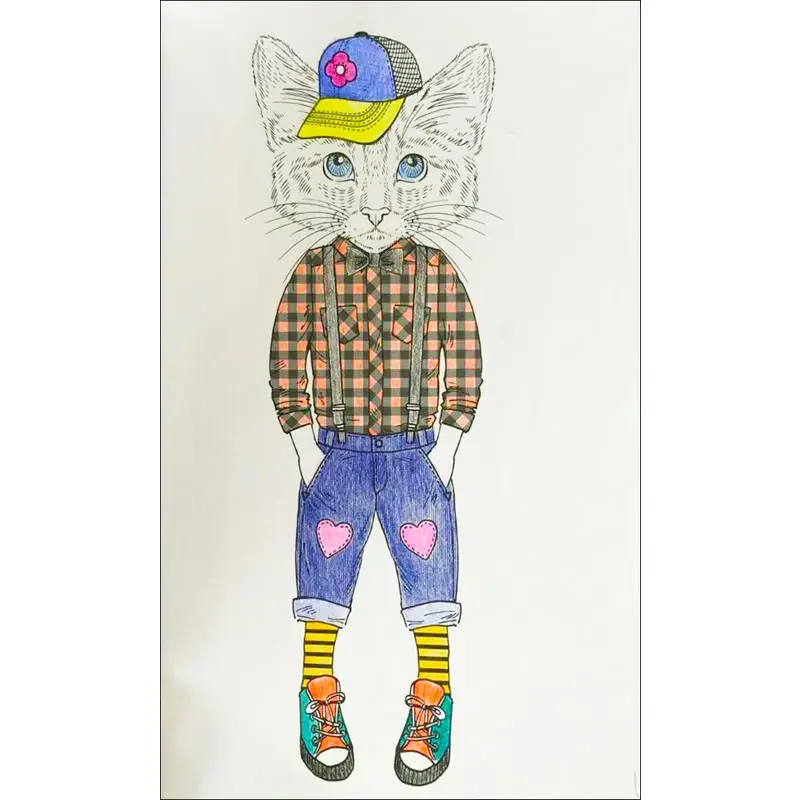 Раскраски для взрослых книжка-раскраска Кот райские книги детей снимают стресс и