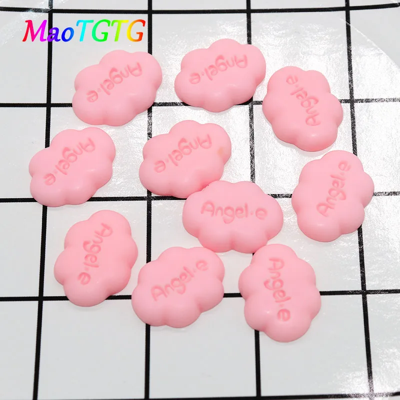 20 шт./лот смешанные цвета облака плоская задняя часть украшения из смолы подвески