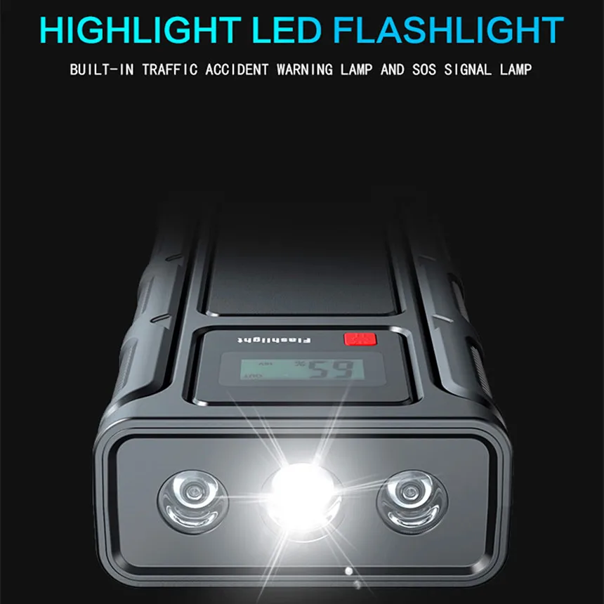 

GKFLY 2000A Car Jump Starter Power Bank 12V Emergency Starting Device for Petrol Diesel Portable