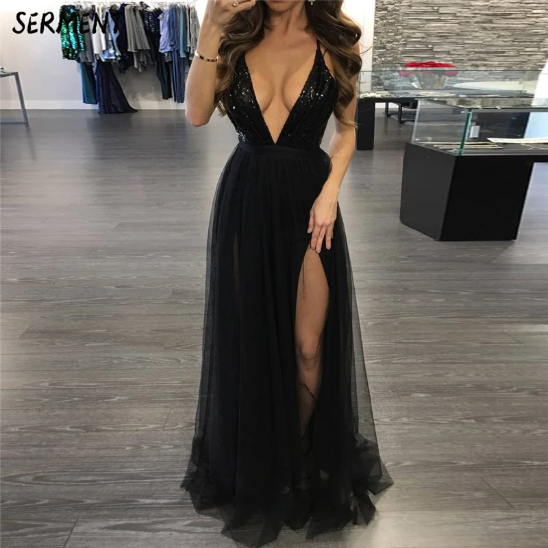 SERMENT Lace Vestidos De Fiesta Largos Elegantes De Gala Новое высококачественное элегантное белое вечернее платье без рукавов на одно плечо - Цвет: Черный