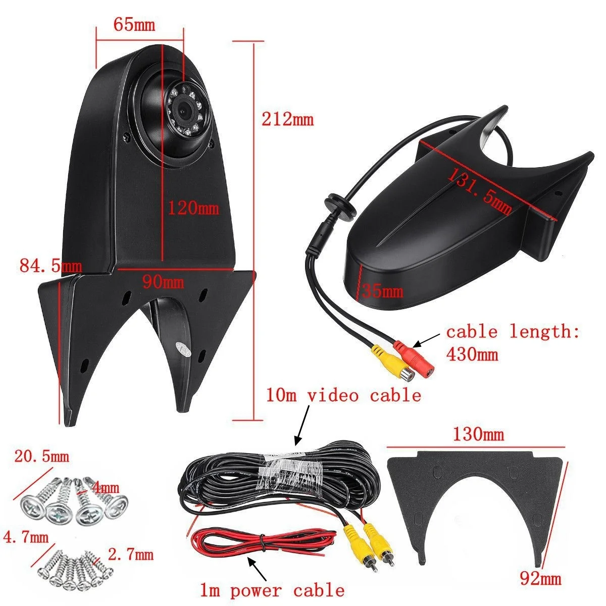 

10LED Car Wide View Angle HD Auto Rear View Camera 480P Back Reverse Camera Fish Eyes Night Vision HD Parking Assistance Camera