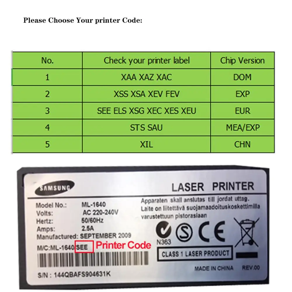 

Toner Chip FOR Samsung Xpress SL-C472FW SL-C473FW SL-C422 SL-C423 CLT-K405S CLT-C405S CLT-M405S CLT-Y405S CLT-405S CLT-405 405S